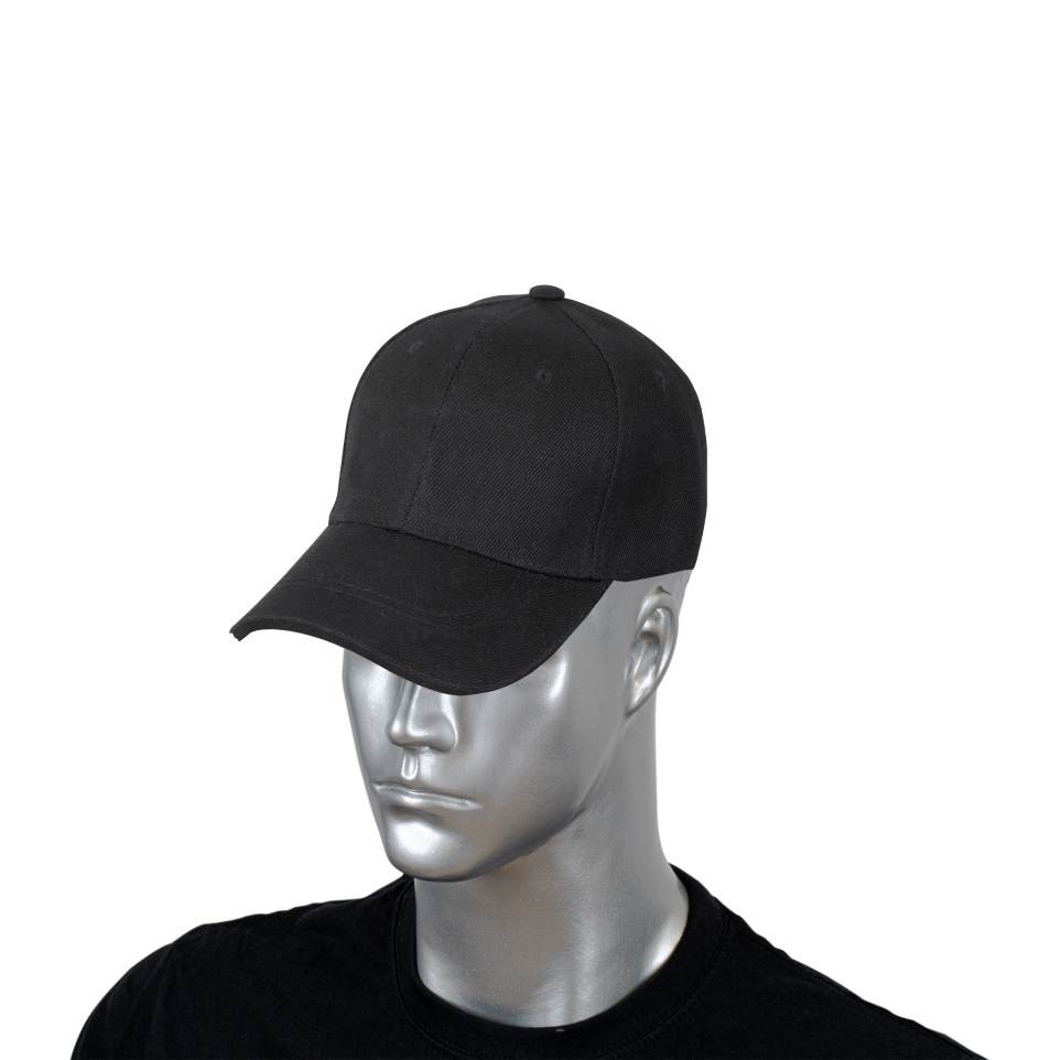 Casquette noire réglable basique