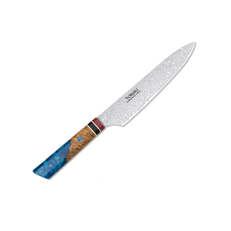 Cuchillo de cocina small gyuto con hoja de acero damasco de 19.5 ...
