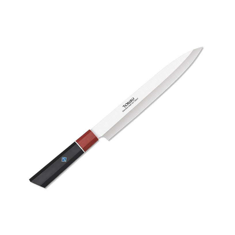 Cuchillo de cocina Yanagiba con hoja de 23 cm y mango de G10 negr...