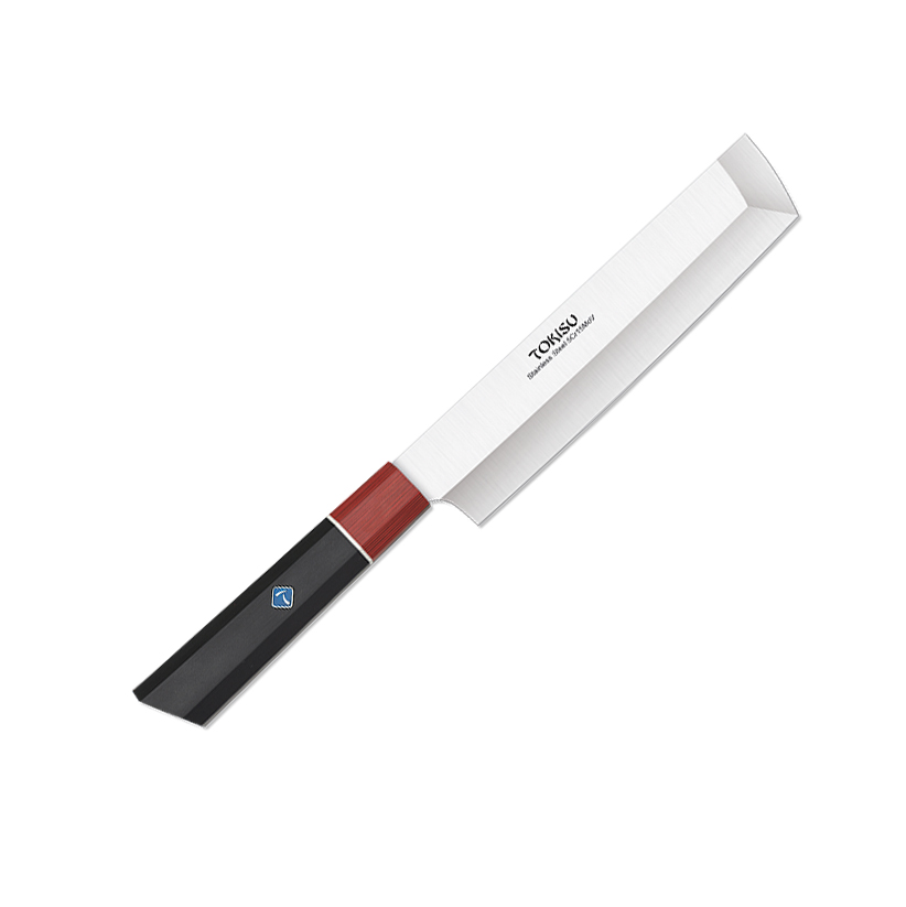 Cuchillo de cocina Nakiri con hoja de 18 cm y mango de G10 negro ...