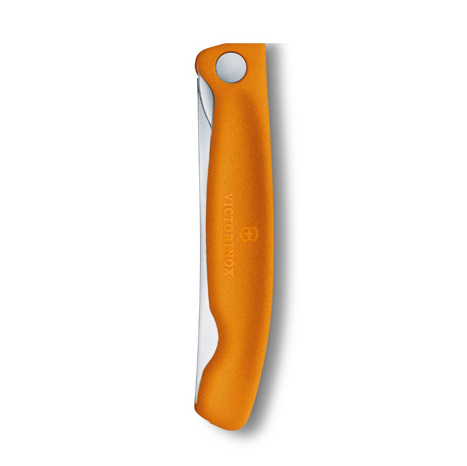Cuchillo de mesa plegable Victorinox Swiss Classic filo dentado mango naranja