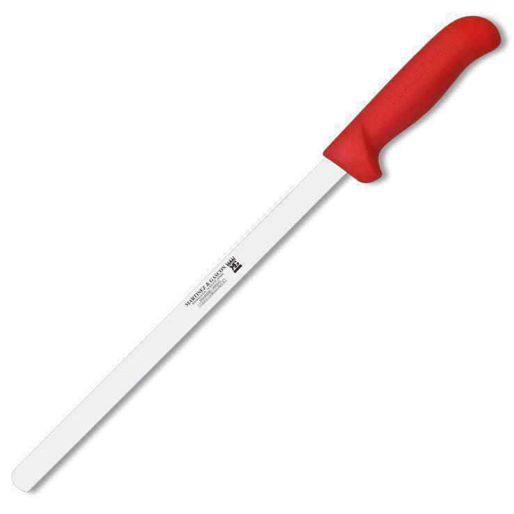 Cuchillo jamonero jamonero flexible con mango rojo Martinez y Gas...