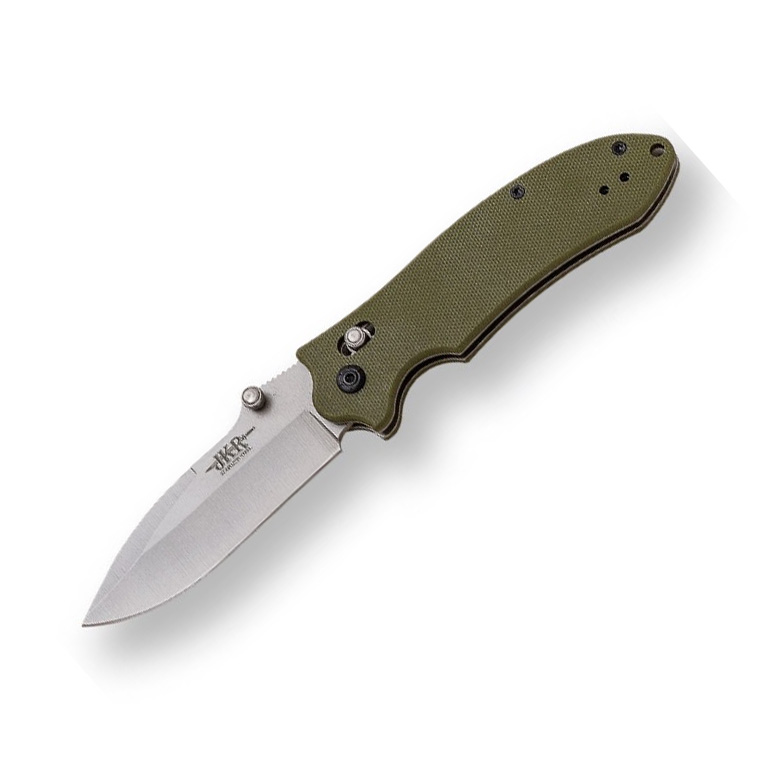 Navaja táctica con bloqueo axis de G10 verde y hoja de 8.4 cm
