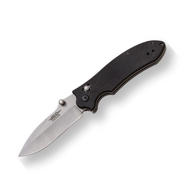 Navaja táctica con bloqueo axis de G10 negro y hoja de 8.4 cm