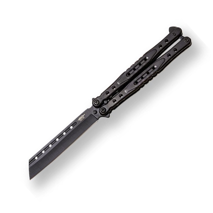 Navaja mariposa negra con hoja tanto de 10.5 cm