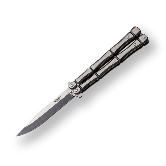 Couteau papillon avec lame de 11 cm et manche en acier inoxydable