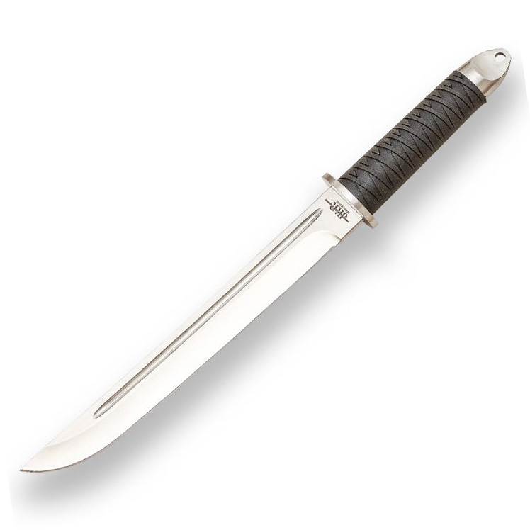 Couteau samouraï avec lame tanto de 27 cm et manche en caoutchou...