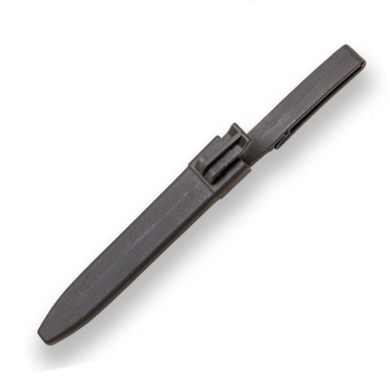 Cuchillo de combate con hoja negra de 16.5 cm y puño de ABS negra