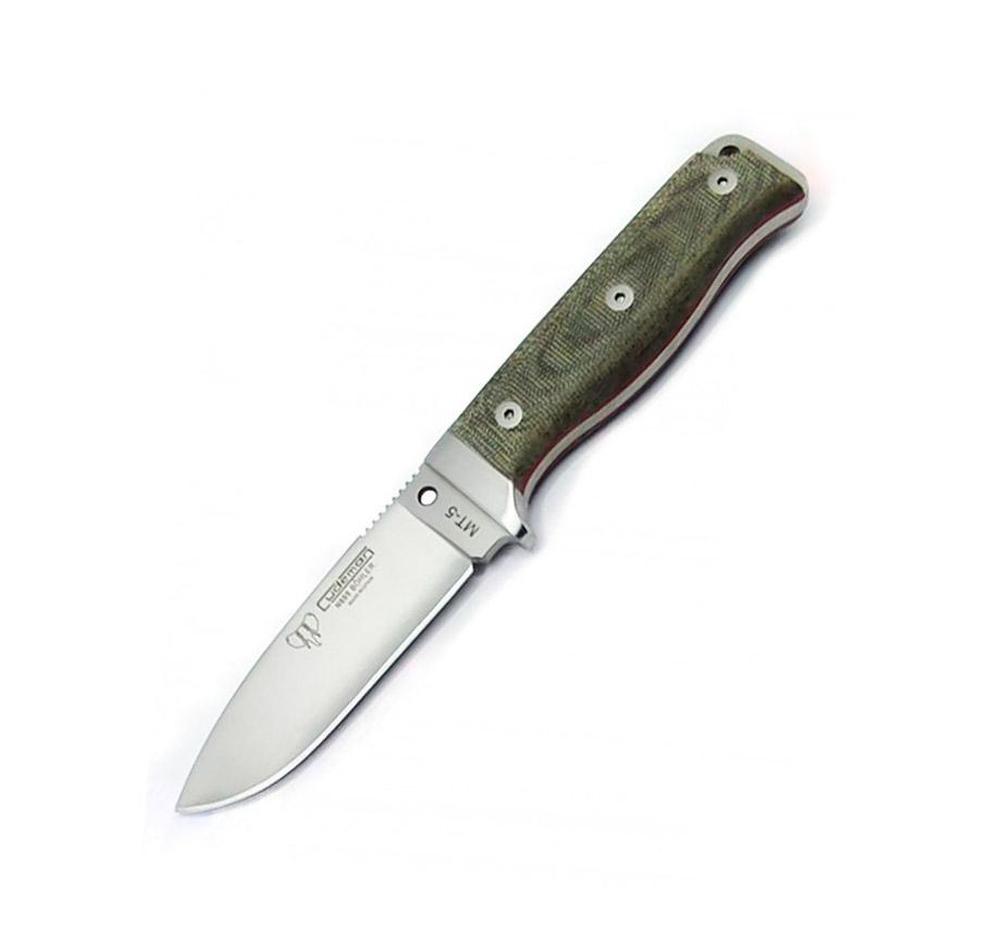 Cuchillo MT5 Cudeman. Mango micarta canvas. Funda de cuero comple...