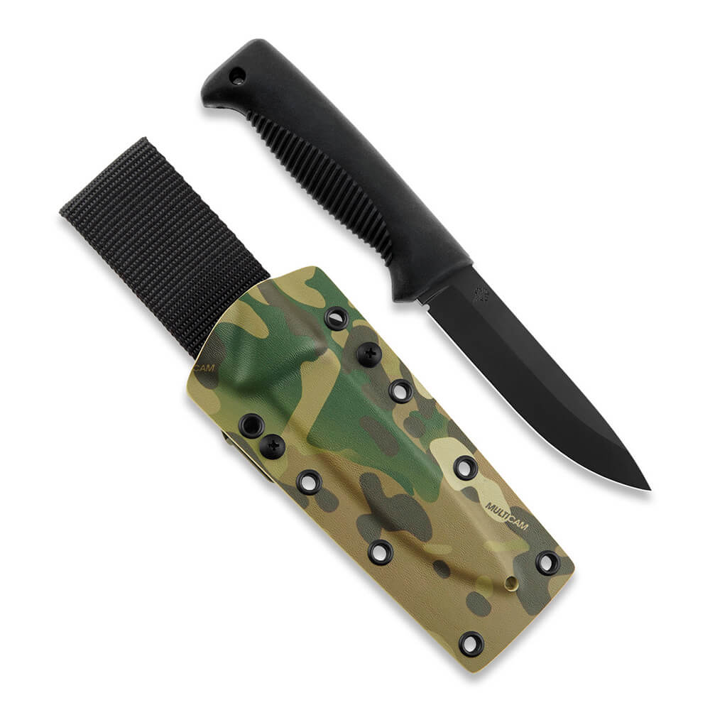 Cuchillo táctico M07 Ranger Puukko con hoja teflonada negra de 1...