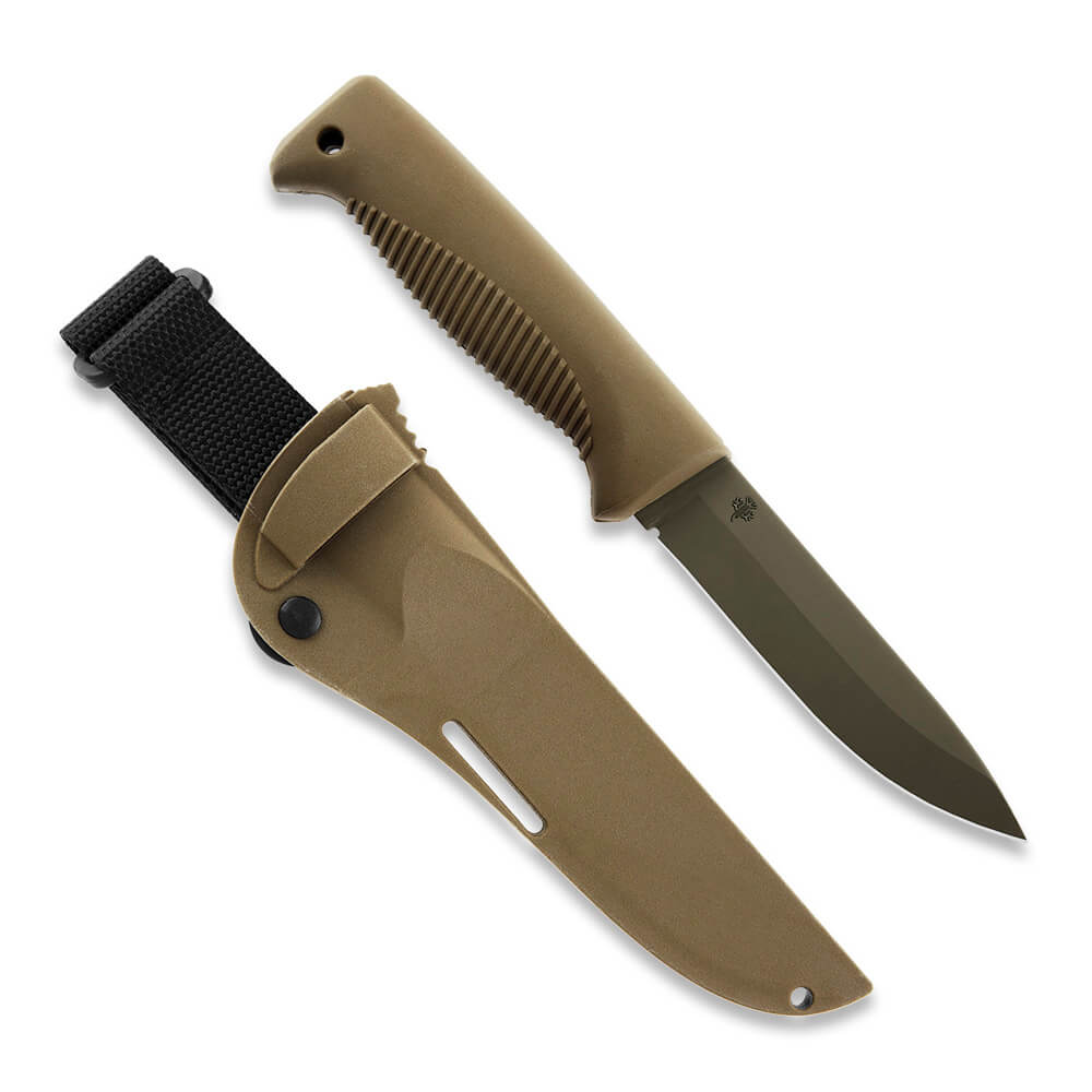 Cuchillo táctico M07 Ranger Puukko con hoja cerakote FDE de 11.9...