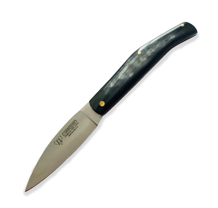 Navaja campera Cudeman. Mango asta de toro pulida. 8 cm
