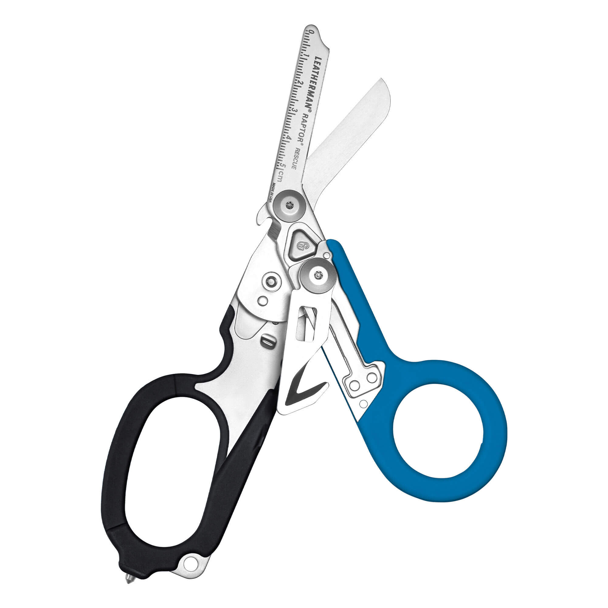 Tijeras Leatherman Raptor Rescue negra y azul con 6 funciones