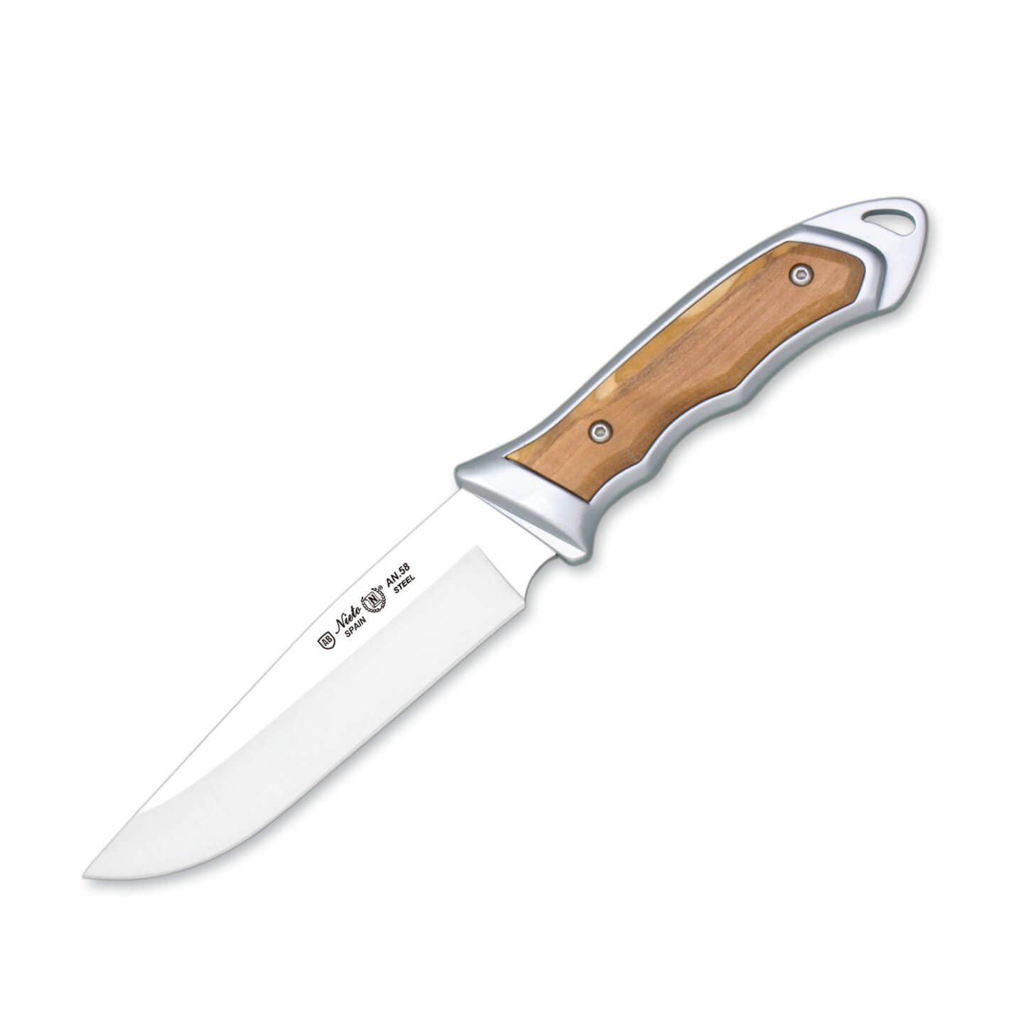Cuchillo de caza Nieto Aventura con mango de ABS, zamak y madera ...