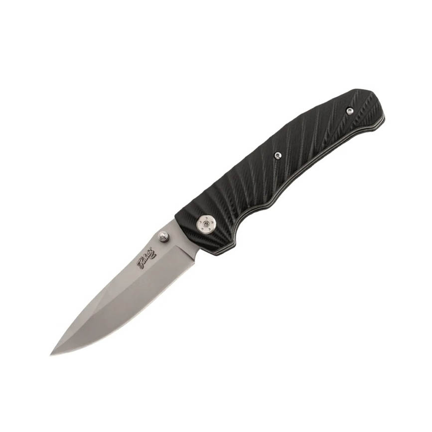 Couteau de poche avec manche en G10 noir et lame slipjoint de 3,5...