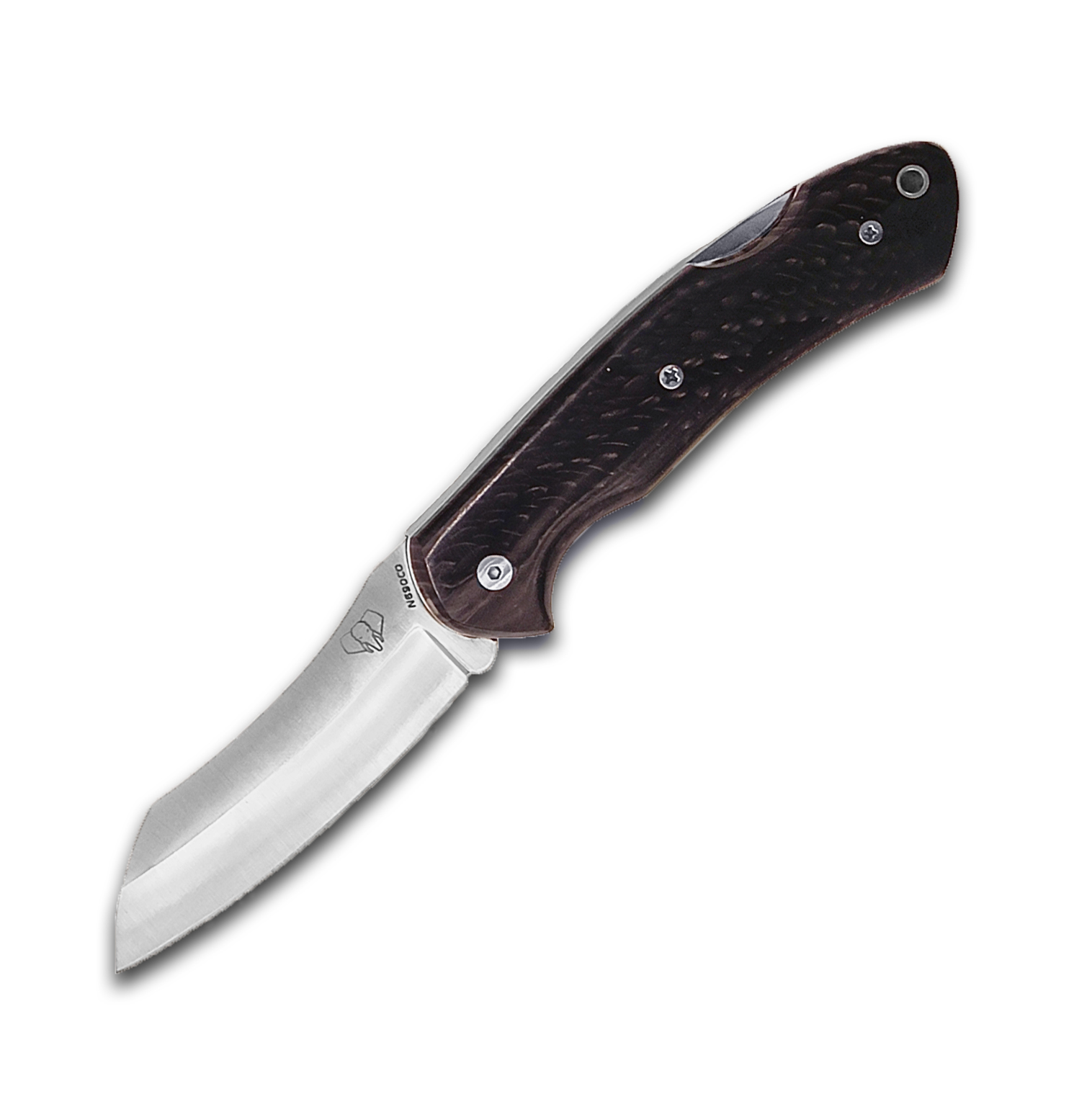 Navaja de bolsillo Cudeman Tundra con mango de juma negra pulida ...