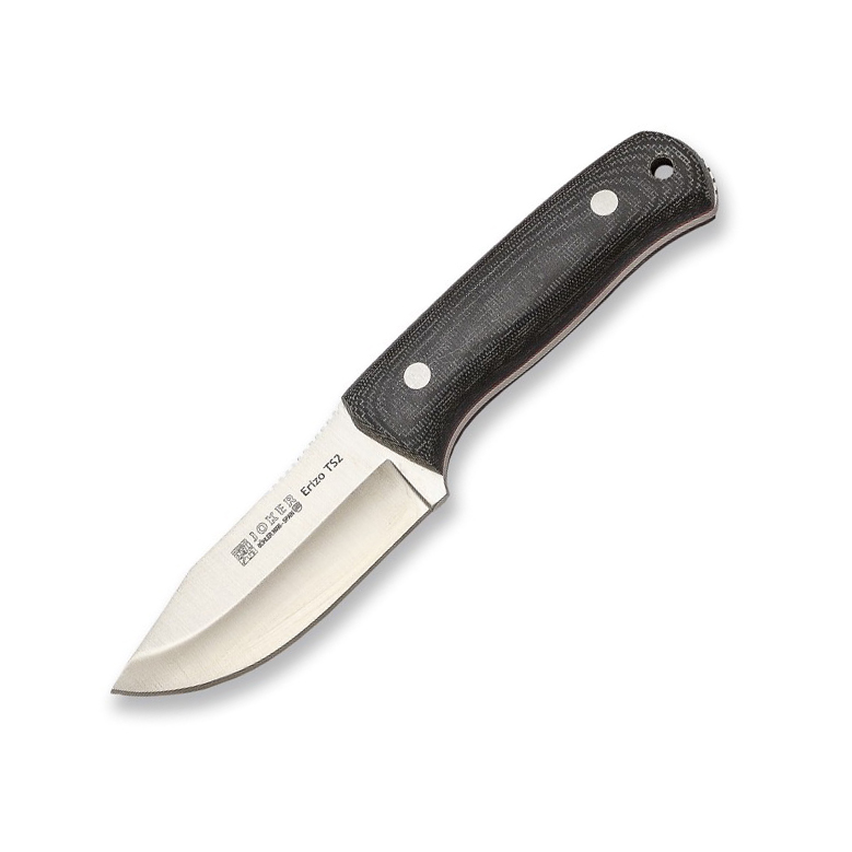 Joker Erizo TS2 con mango de micarta canvas negra. Funda de kydex...