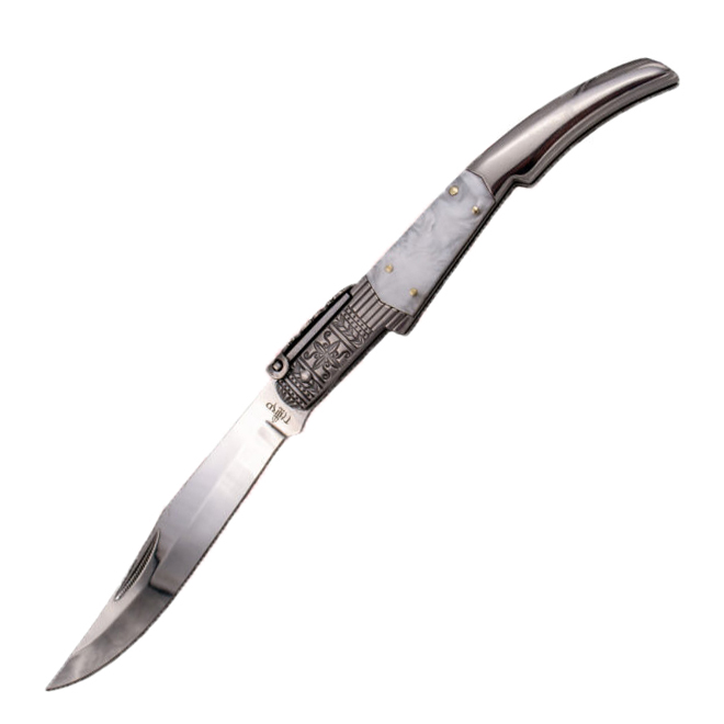 Navaja árabe Carraca Serie Seda Perla 13cm