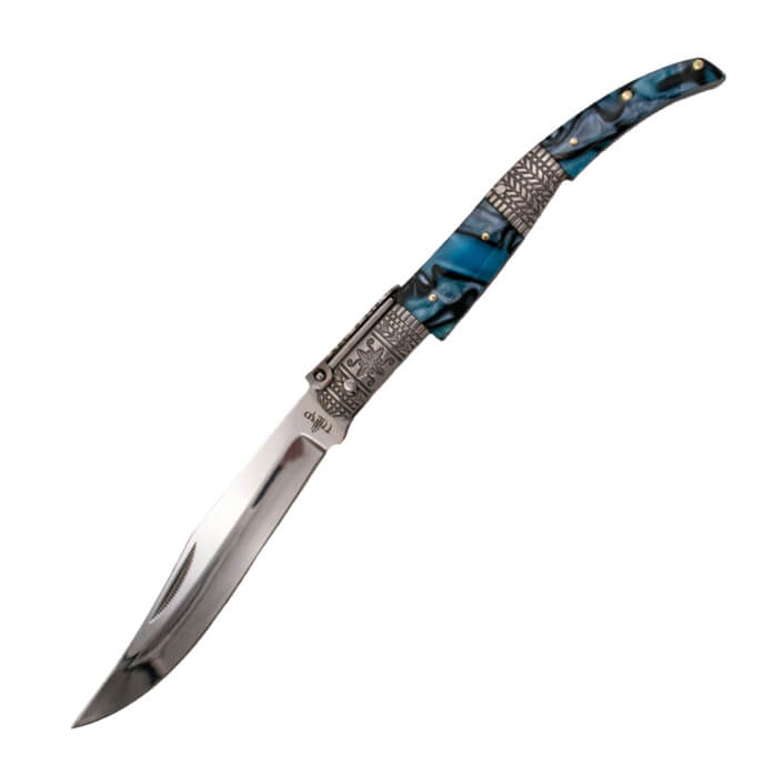 Navaja árabe Carraca Serie Seda Zafiro 13cm