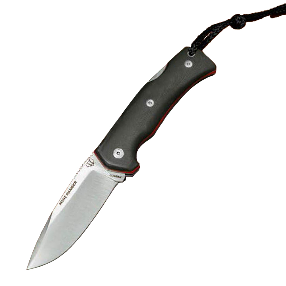 Navaja Mini ranger Cudeman con mango de G10 negro. Incluye funda
