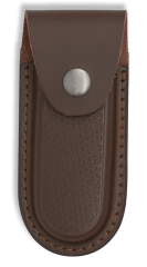 Funda de 15 cm de piel marron con relieve
