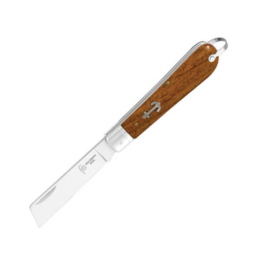 Navaja marinera con mango de madera y hoja de 9 cm con punta cort...