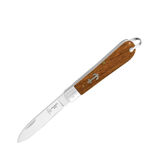 Navaja marinera con mango de madera y hoja con punta de 9 cm Don ...