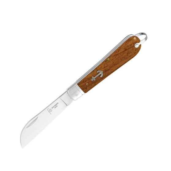 Navaja marinera con mango de madera y hoja de 9 cm con corte rect...