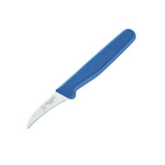 Cuchillo mondador curvo de 6 cm con mango de plástico azul F. Co...