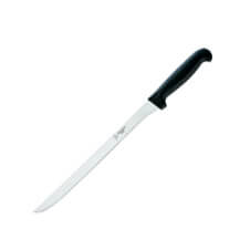 Cuchillo jamonero con hoja de 25 cm y mango de plástico negro