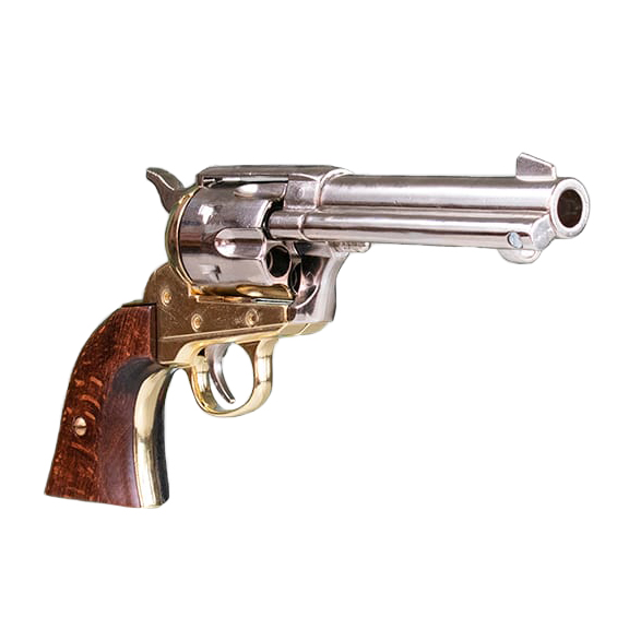 Réplica revolver de madera acabado niquelado Colt 45 Kolser FAST...