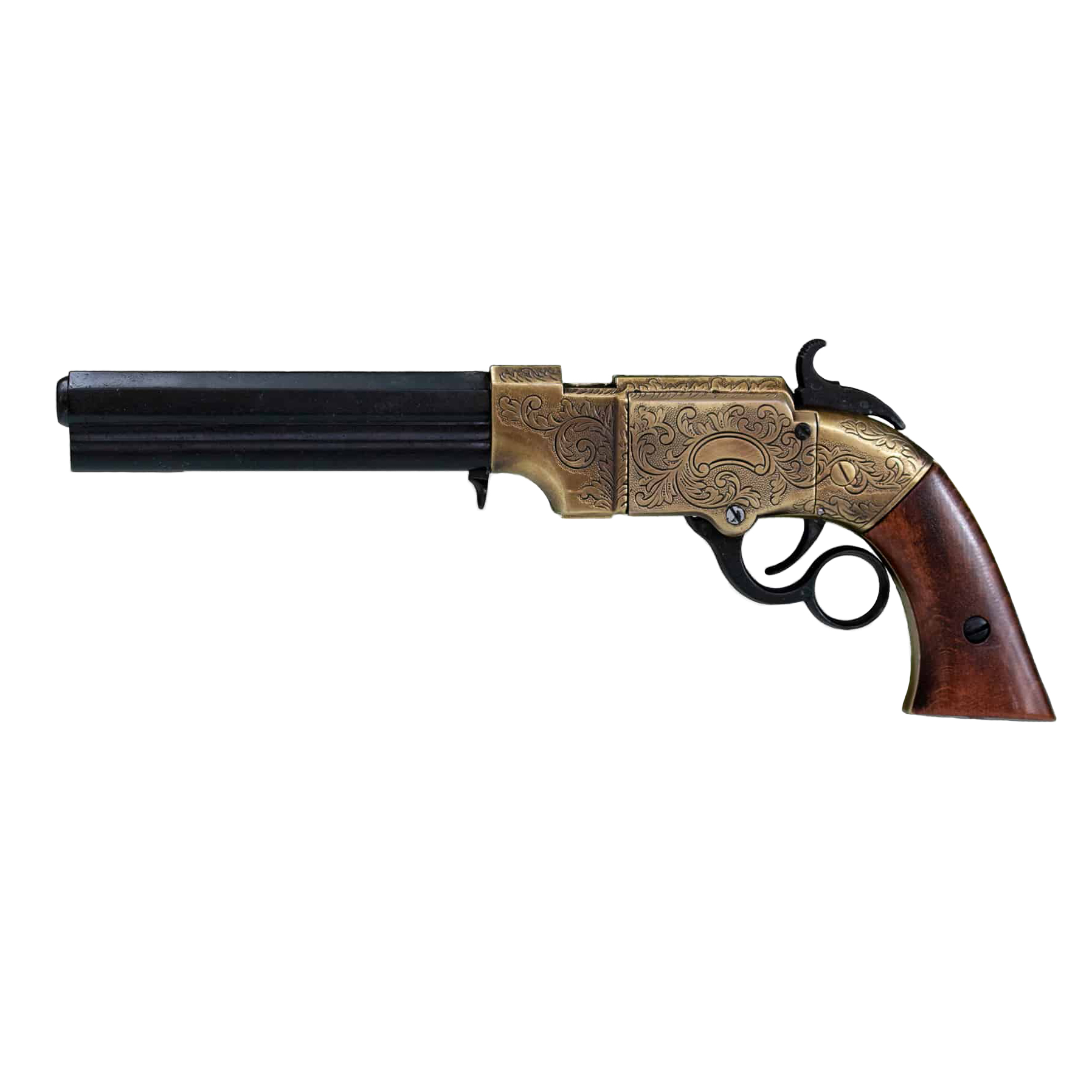 Réplica pistola Volcanic 1854 acabado latón