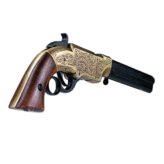 Réplica pistola Volcanic 1854 acabado latón