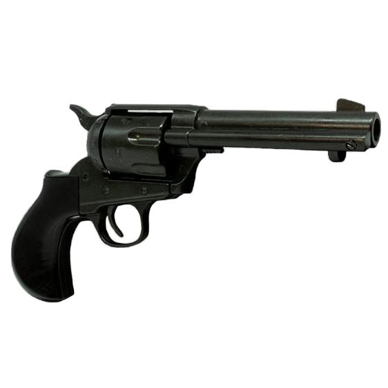 Réplica de revolver Thunderer Kolser con cacha negra y cuerpo ne...