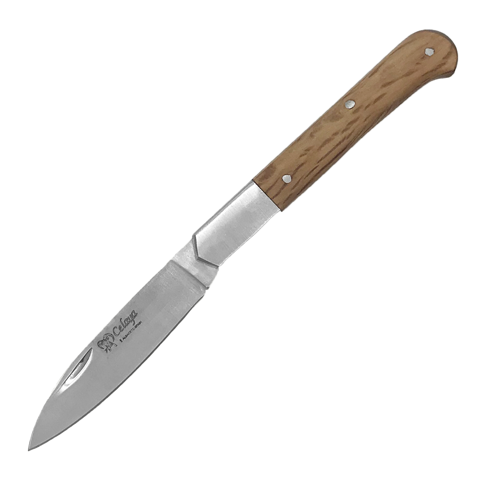 Navaja clásica Cabritera con mango de madera de encina y hoja de 8 cm