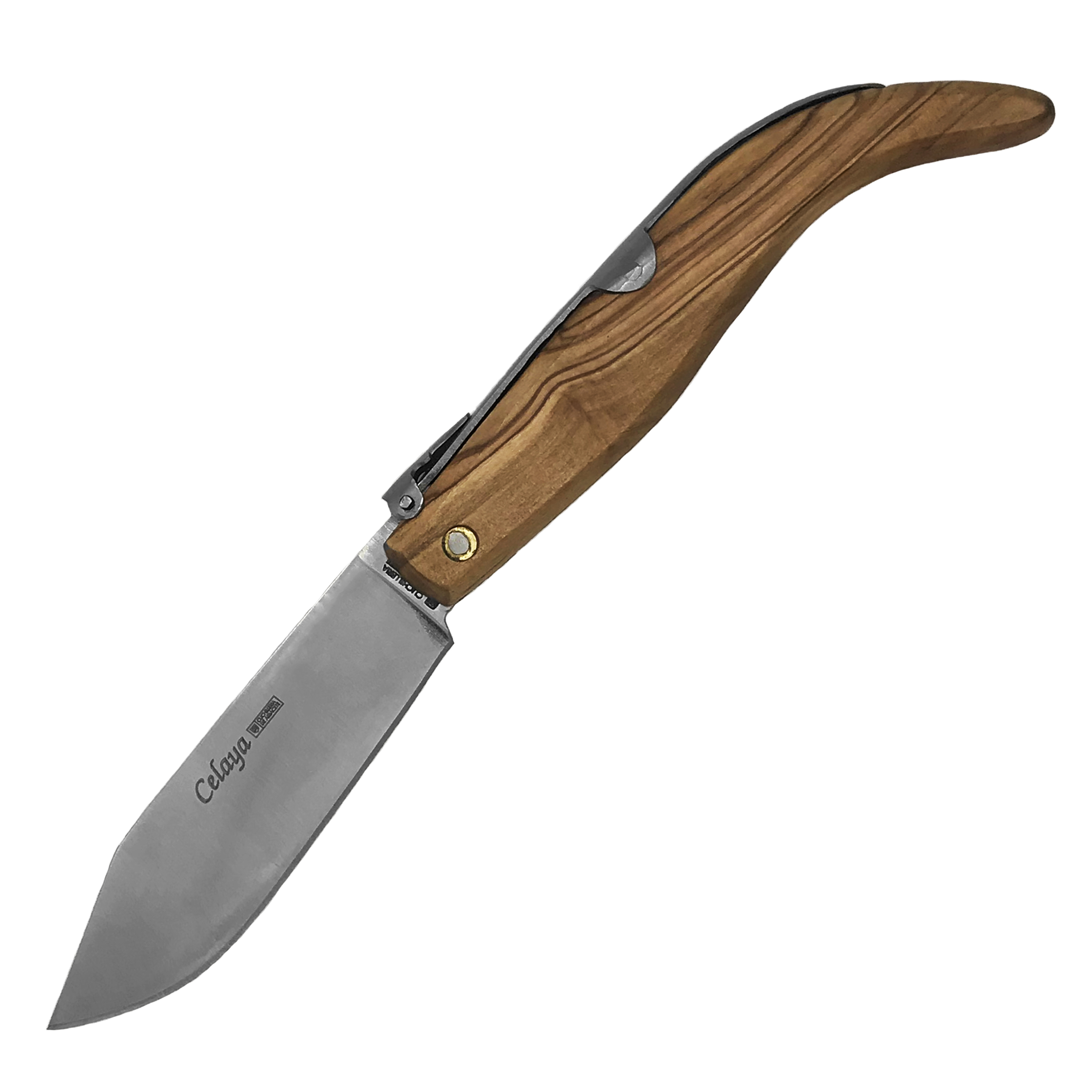 Navajas Pastora artesana con mango de madera de olivo y hoja de 11 cm