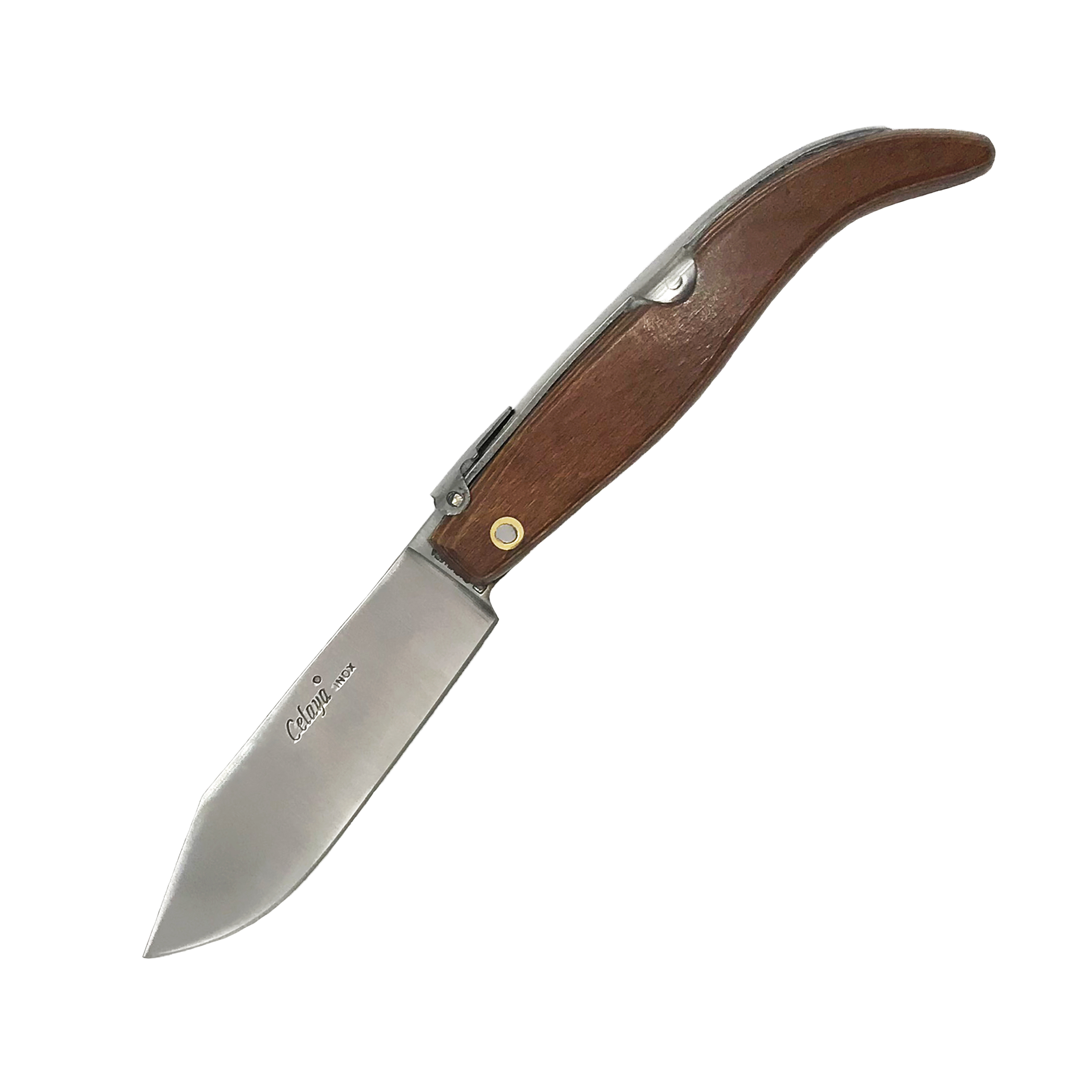 Navajas Pastora artesana con mango de madera prensada y hoja de 8 cm