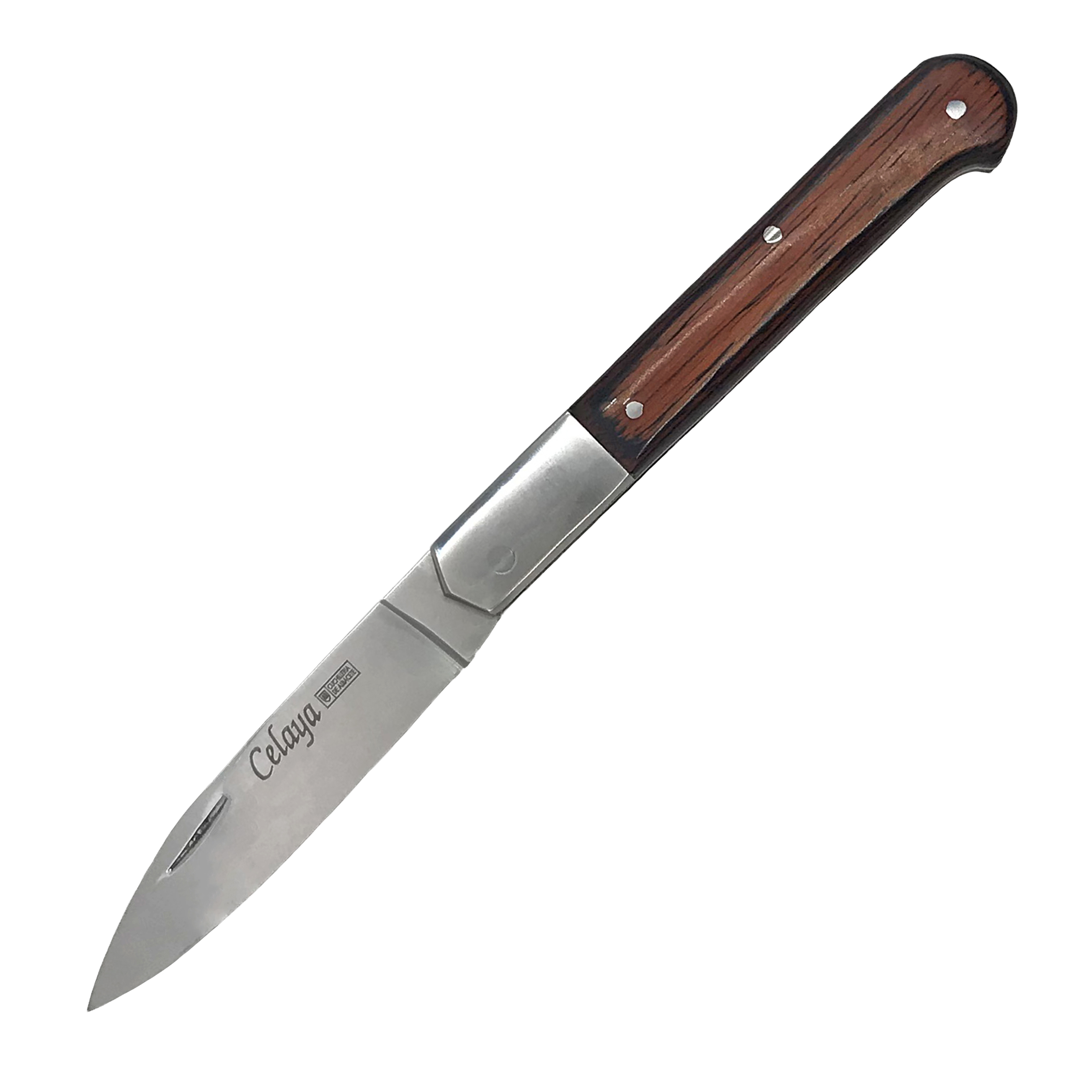 Navaja clásica Cabritera con mango de madera roja y hoja de 9 cm