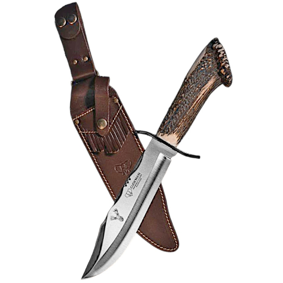 Cuchillo Cudeman Bowie 294-C con puño de asta de ciervo y roseta