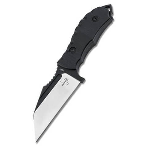Cuchillo deportivo y tactico de hoja parcialmente dentada y filo ...