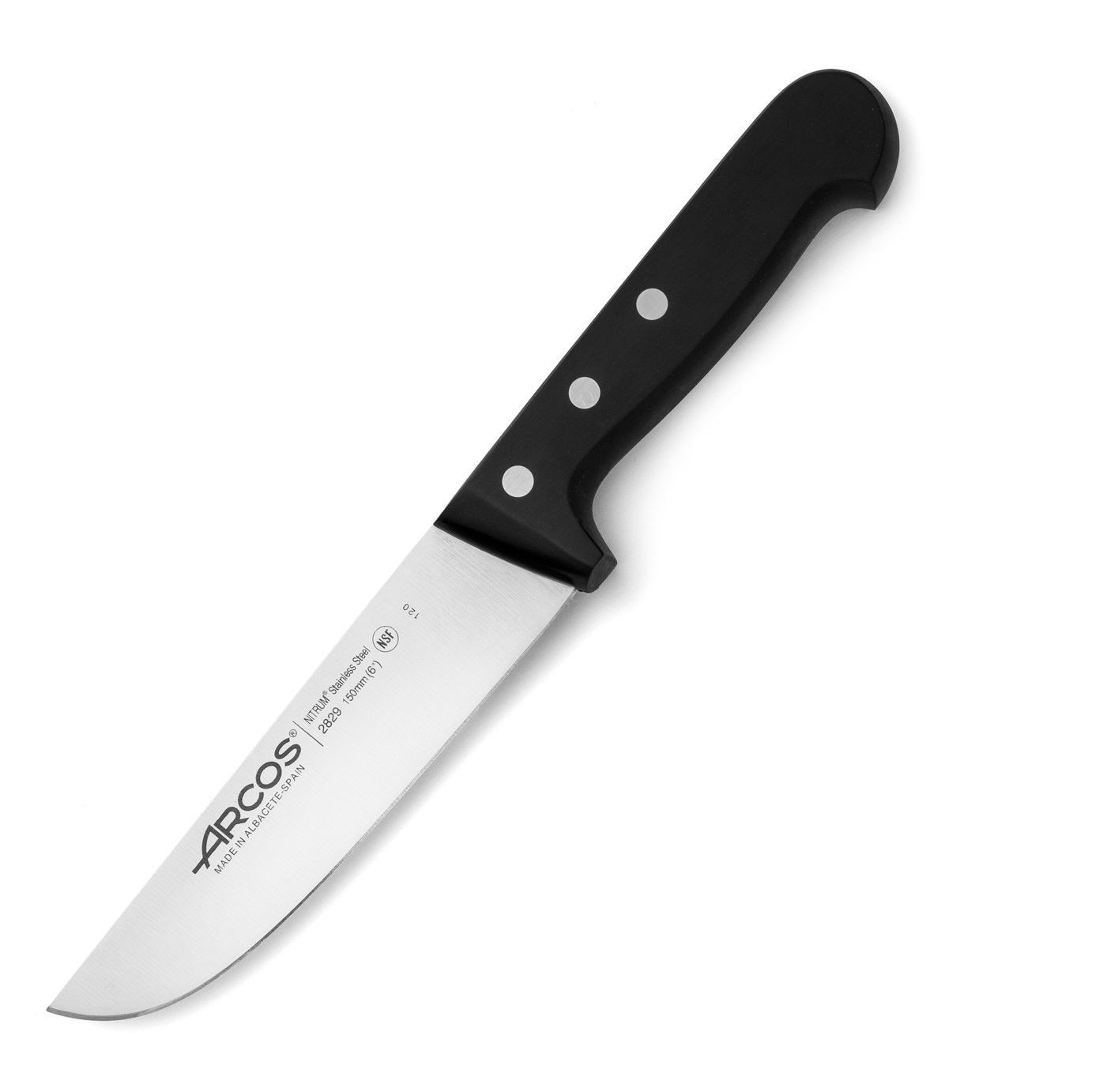 Cuchillo Carnicero recto Arcos Universal con hoja de 15 cm y mango de Polioximetileno