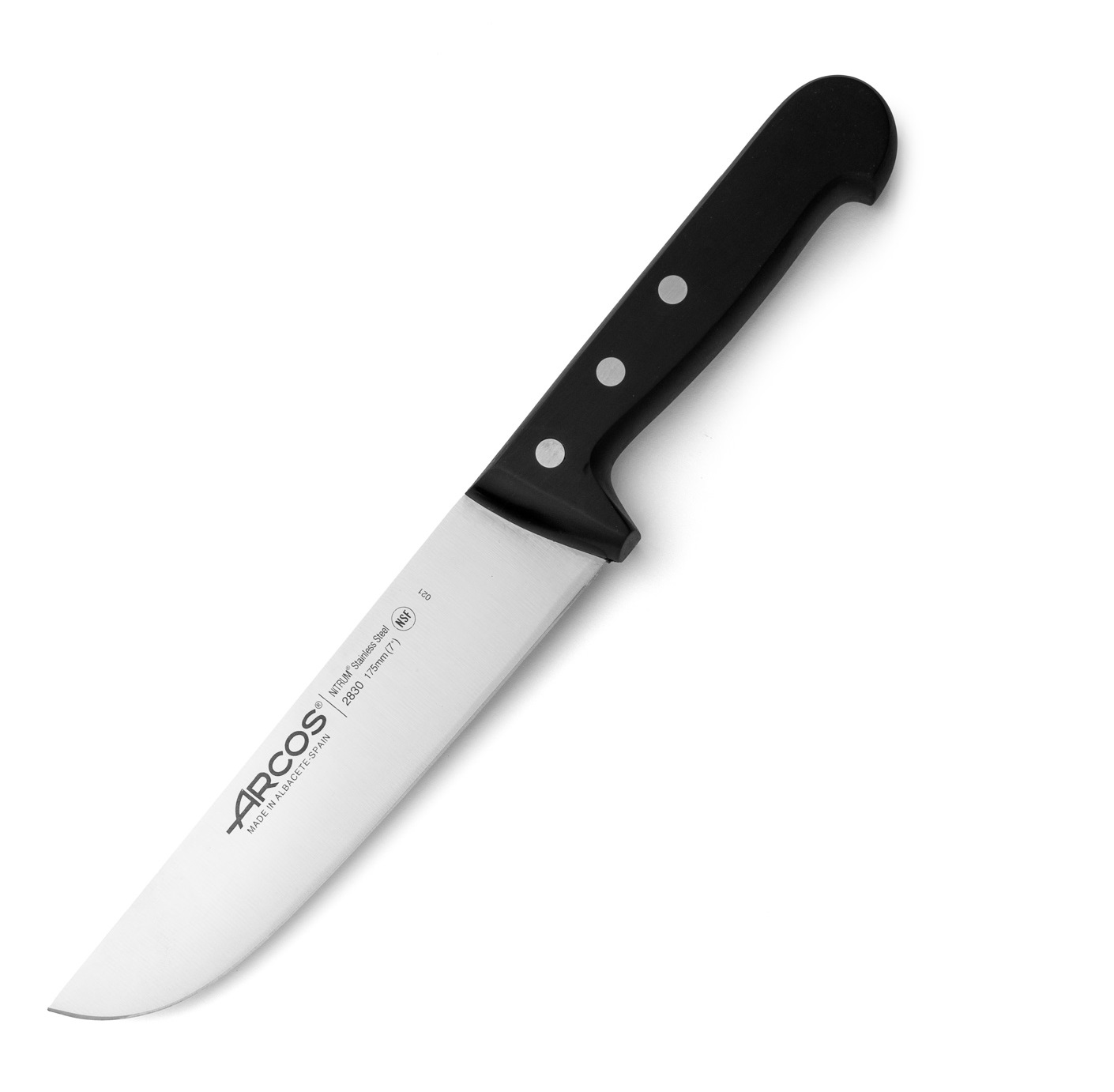 Arcos Universal Straight Butcher Knife with 17.5 cm blade and Pol...
