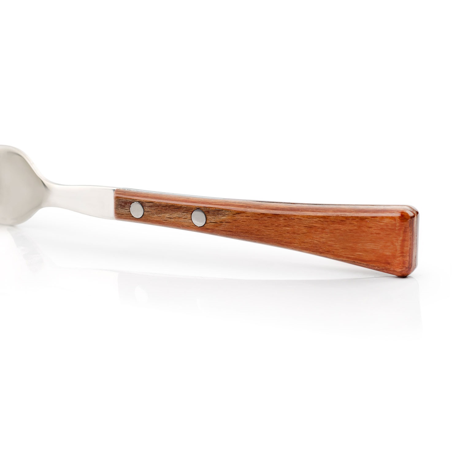 12 tenedores de mesa Arcos Manchega de 205 mm con mango de madera comprimida