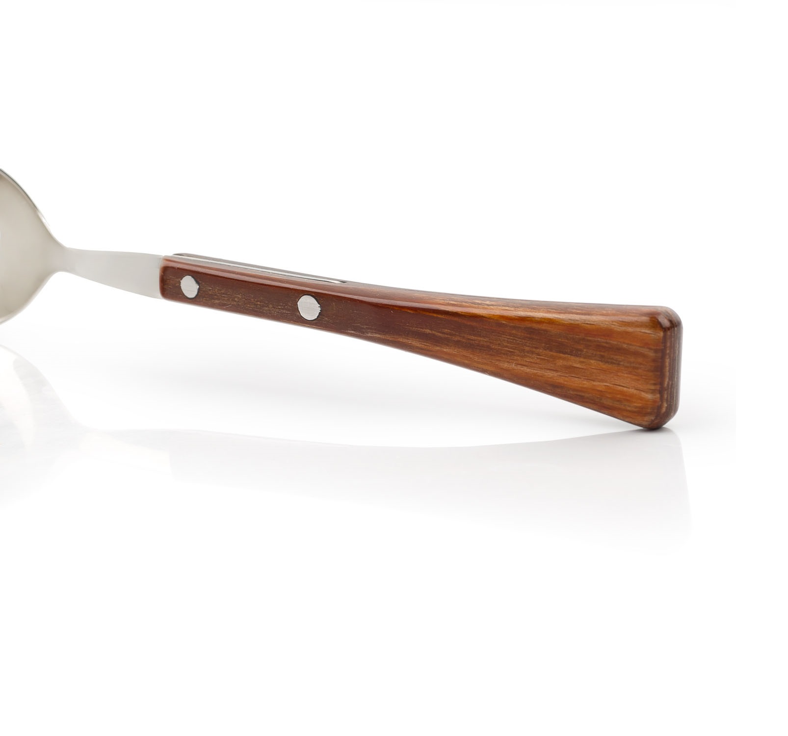 12 cucharas de mesa Arcos Manchega de 205 mm con mango de madera comprimida