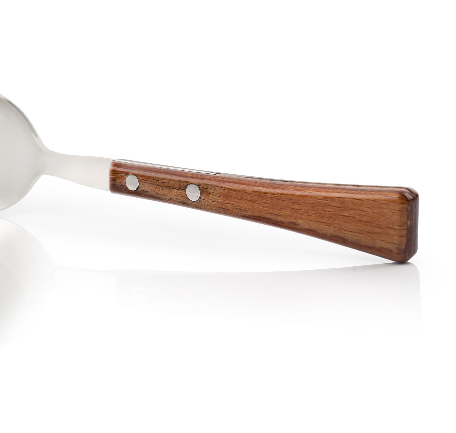 12 cucharas de postre Arcos Manchega de 171 mm con mango de madera comprimida