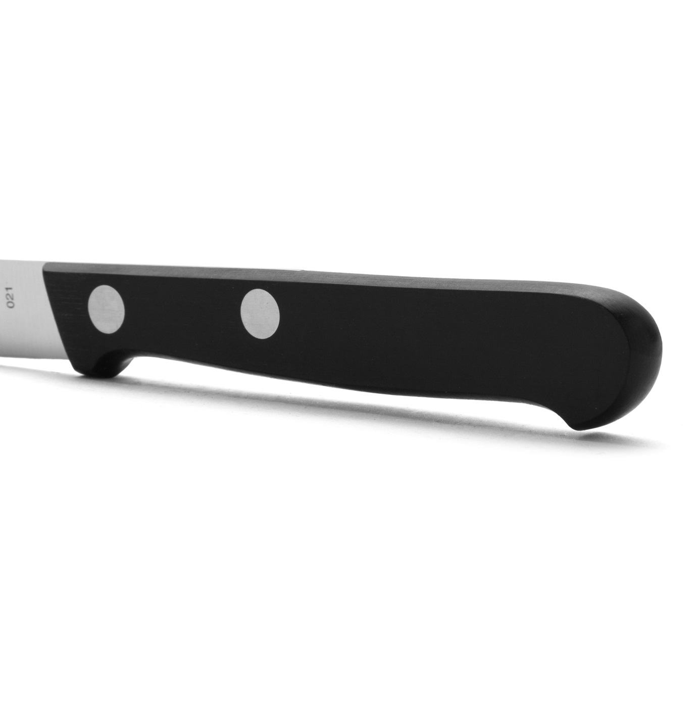 Cuchillo mondador estrecho Arcos Universal 75 mm con mango de polioximetileno negro