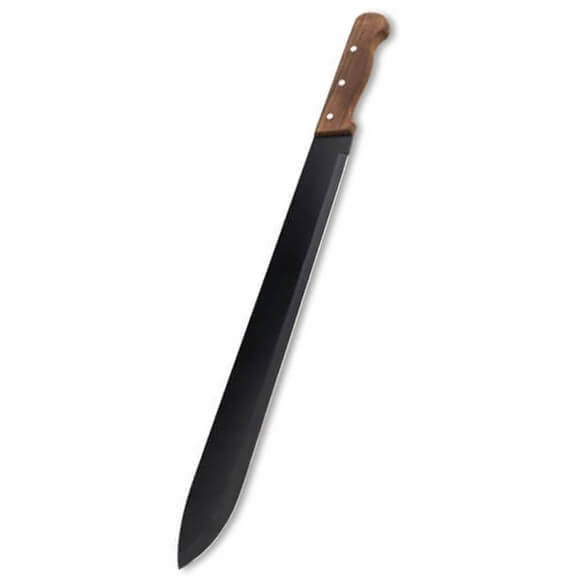Machete con hoja recubierta ante corrosión y con mango de madera ...