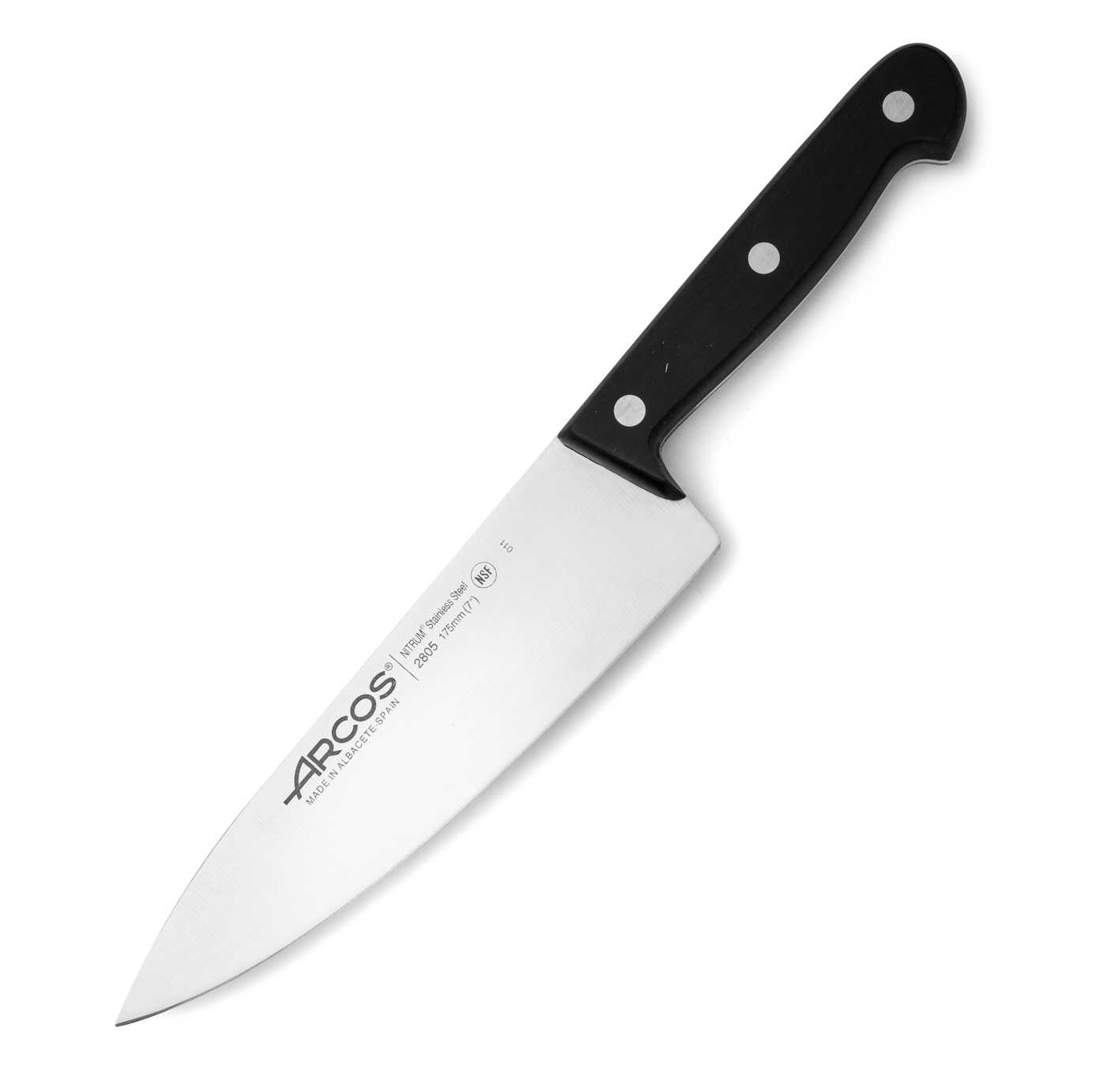 Faca de chef Arcos Universal com cabo em polioximetileno preto e ...