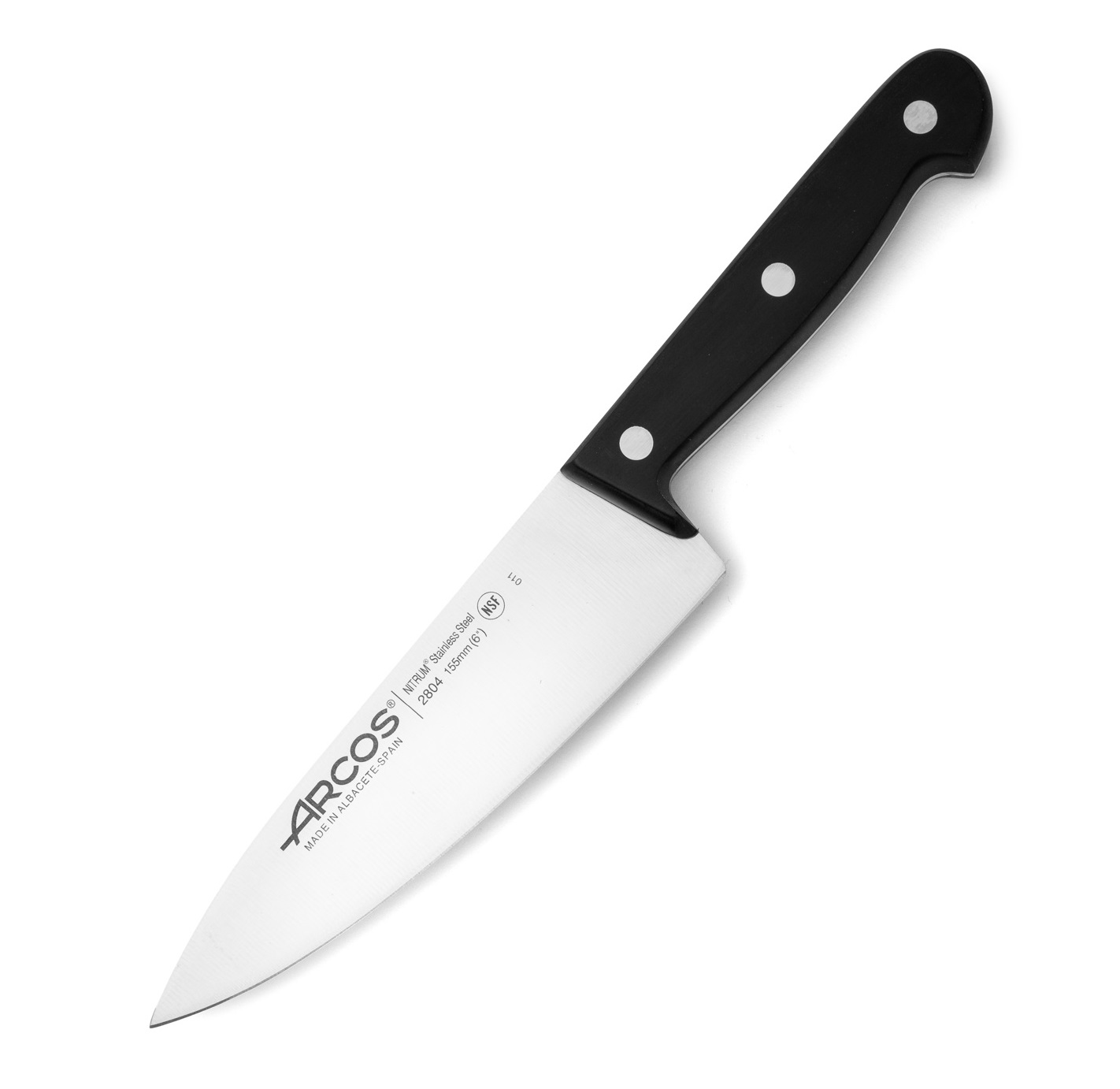 Faca de chef Arcos Universal com cabo em polioximetileno preto e ...