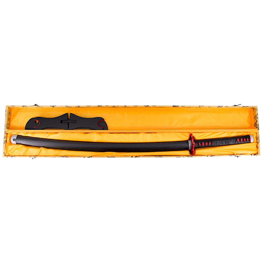 Katana Mingshao Funcional Demon Slayer usada por Kamado Tanjirou con mango negro